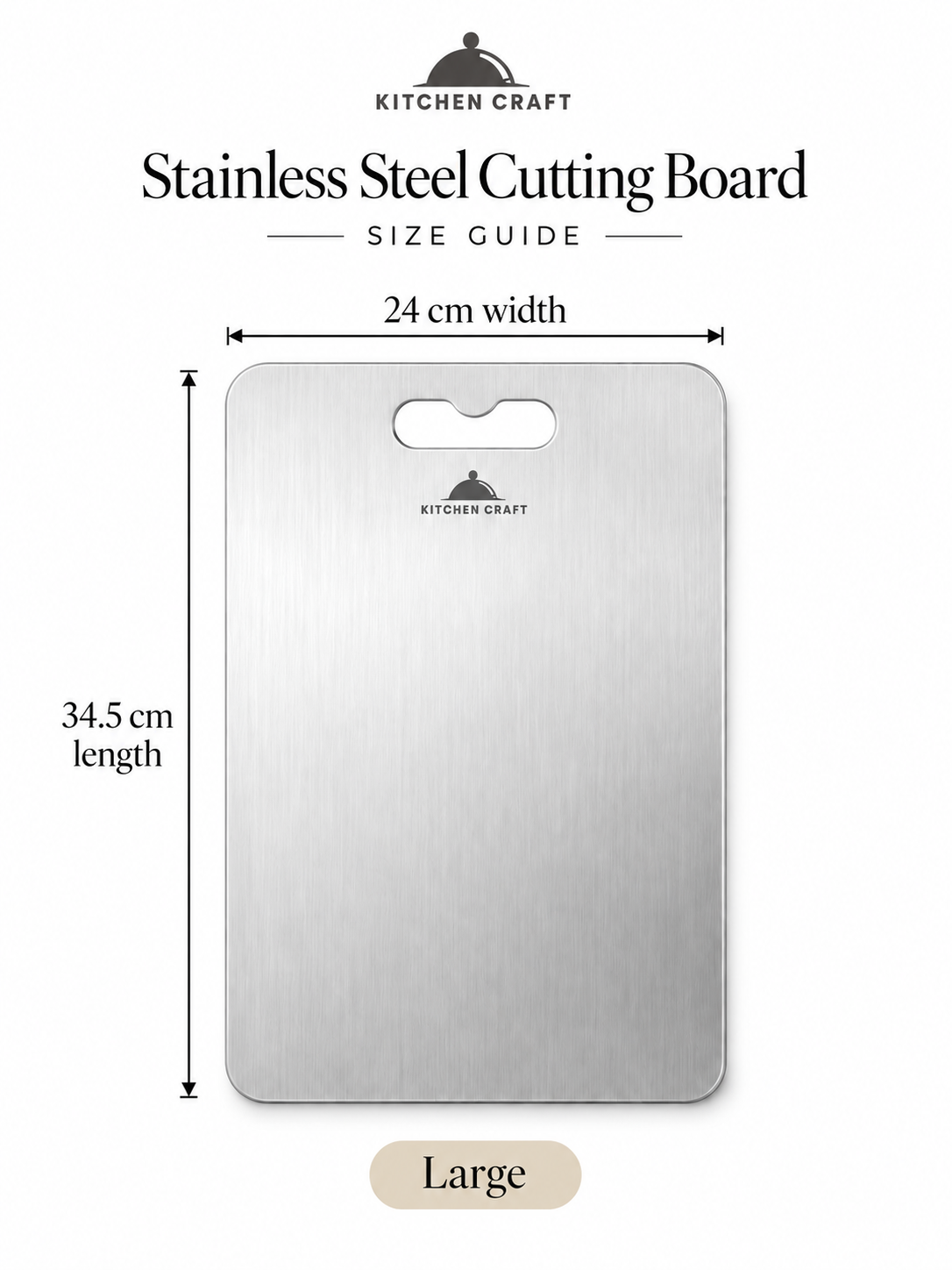 Prep Board - Stainless Steel